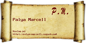 Palya Marcell névjegykártya